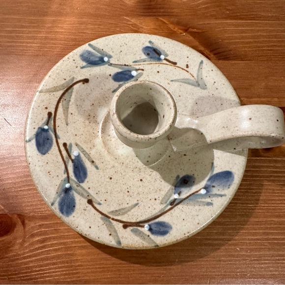 Great Bay Pottery One Finger Taper Candle Holder - Picture 2 of 4